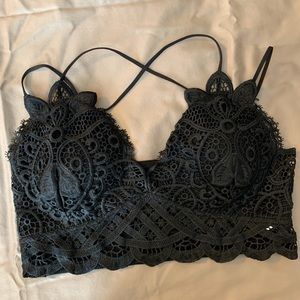 Double strap Scalloped Lace Bralette